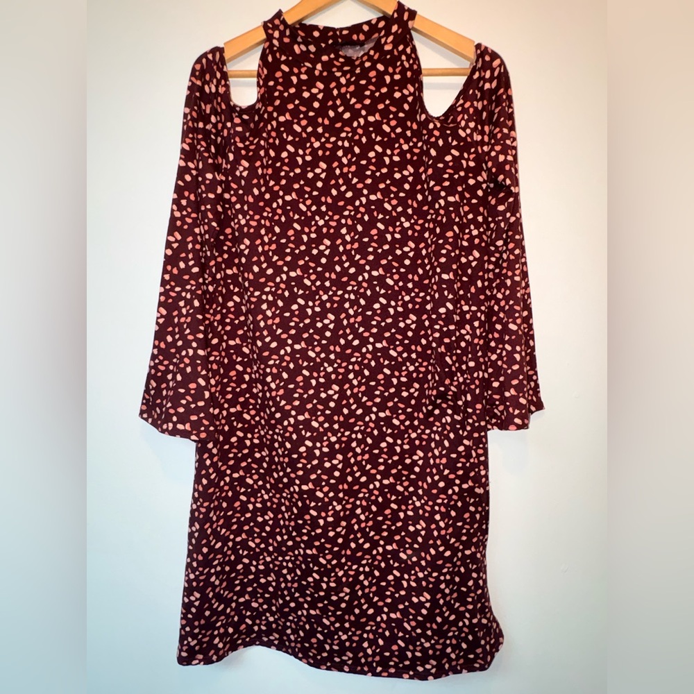 Shelia Rose Long Sleeve Patterned Dress